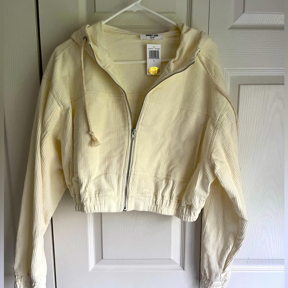 Corduroy Cropped Zipup Jacket